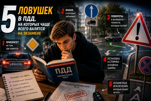 5 ловушек в ПДД, на которых чаще всего валятся на экзамене: инструкция, как их обойти
